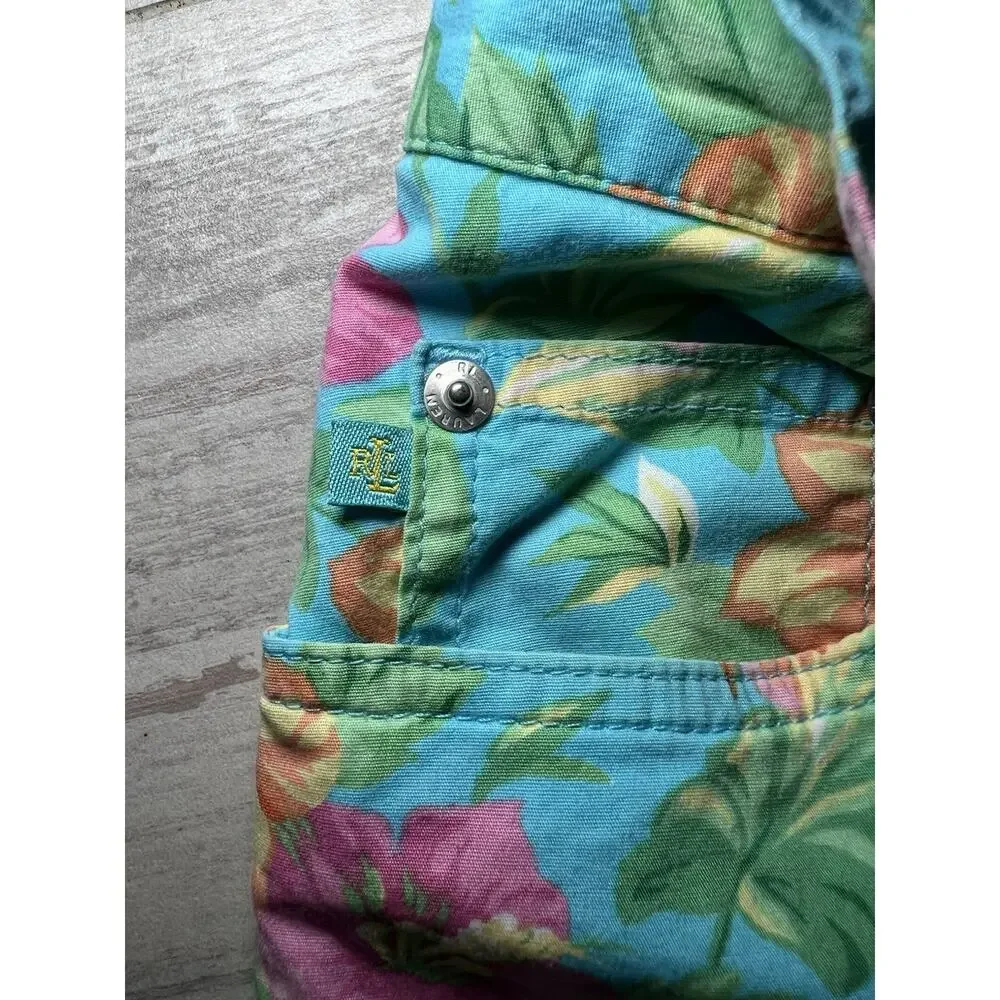 RALPH LAUREN (8) LRL Women Capris Floral-Resortwear-Summer-Hawaiian-Cruise-Party